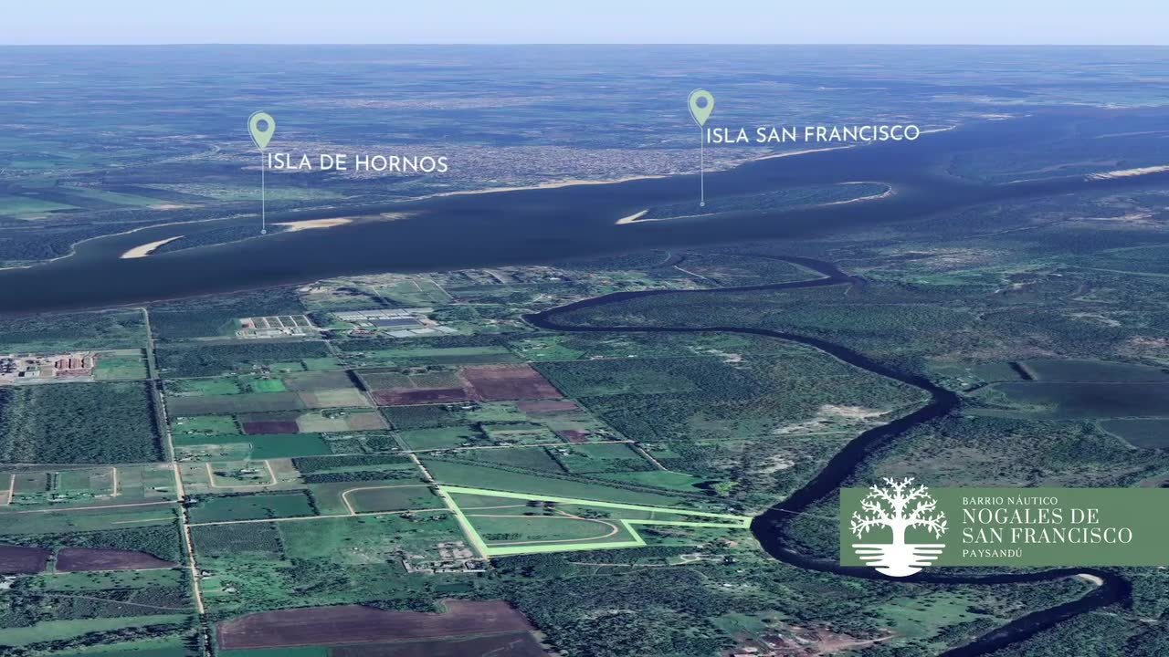 El Río Uruguay y sus islas, con el barrio junto al arroyo